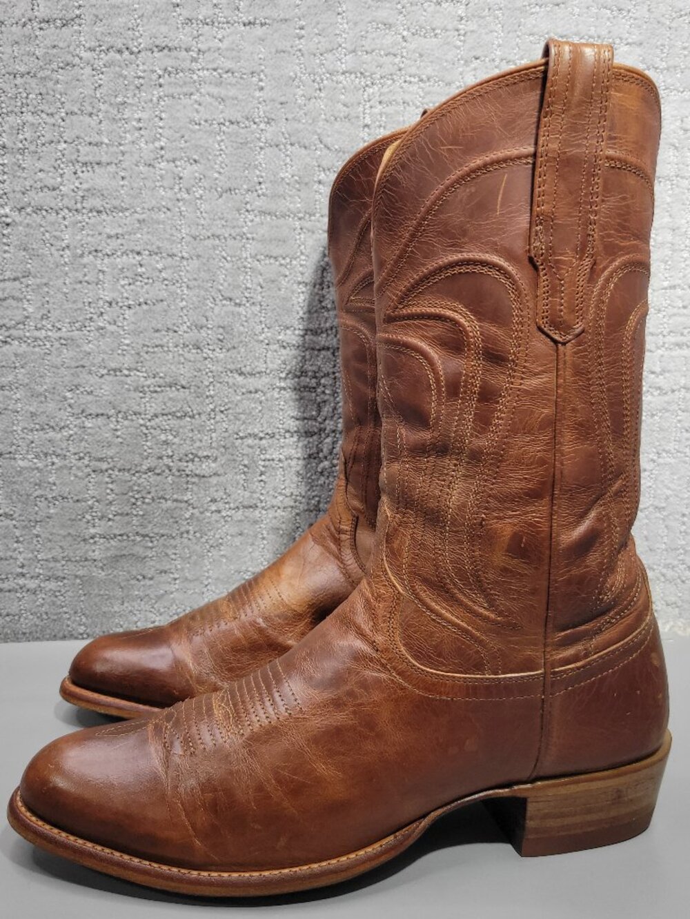 Tecovas The Cartwright Men's Size US 10.5D Scotch Goat Pull-On Western Boots.